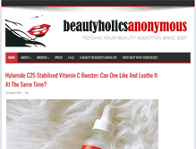 Tablet Screenshot of beautyholicsanonymous.com